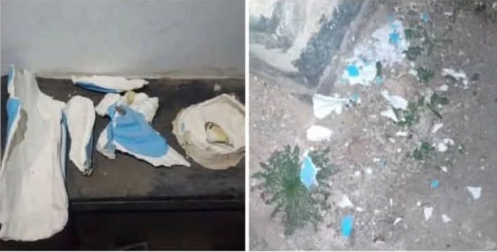 الاعتداء على بلدة قطينة السورية الأرثوذكسية وتكسير تمثال العذراء