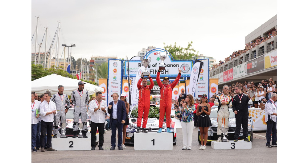 روجيه فغالي بطل رالي لبنان للمرة 18 بفارق 9 ثوان عن القطري العطية