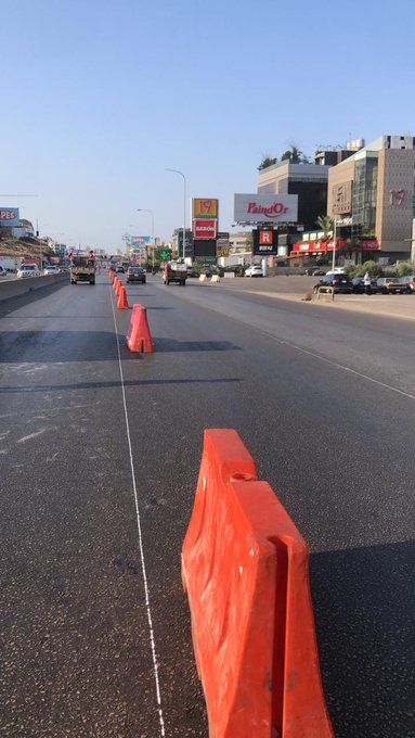 التحكم المروري: أشغال على أوتوستراد خلدة المسلك الغربي والسير سالك على مسربين و حركة المرور طبيعية حاليًا