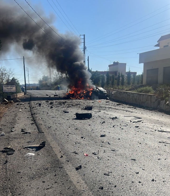 استهداف سيارة في قلاوي