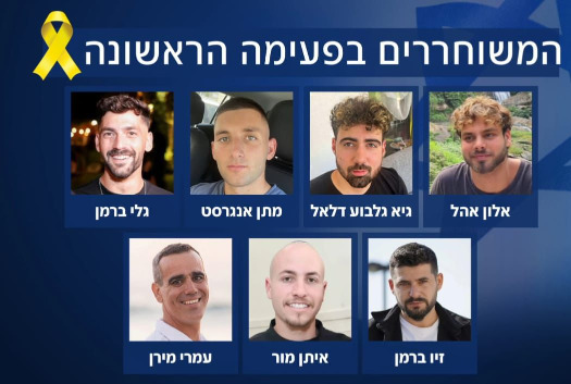 الرهائن الـ7 تسلمهم الجيش الاسرائيلي من حماس