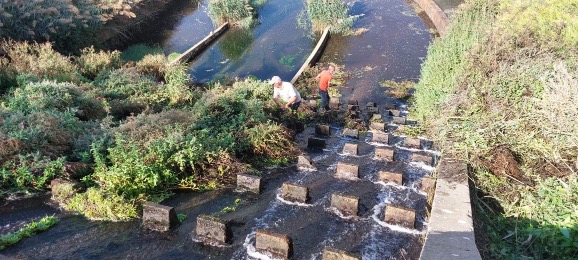 الليطاني تنظف المهرب عند قناة منسوب الـ٦٠٠ أسفل بركة أنان