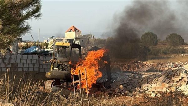 استهداف حفارة في ساحة بليدا