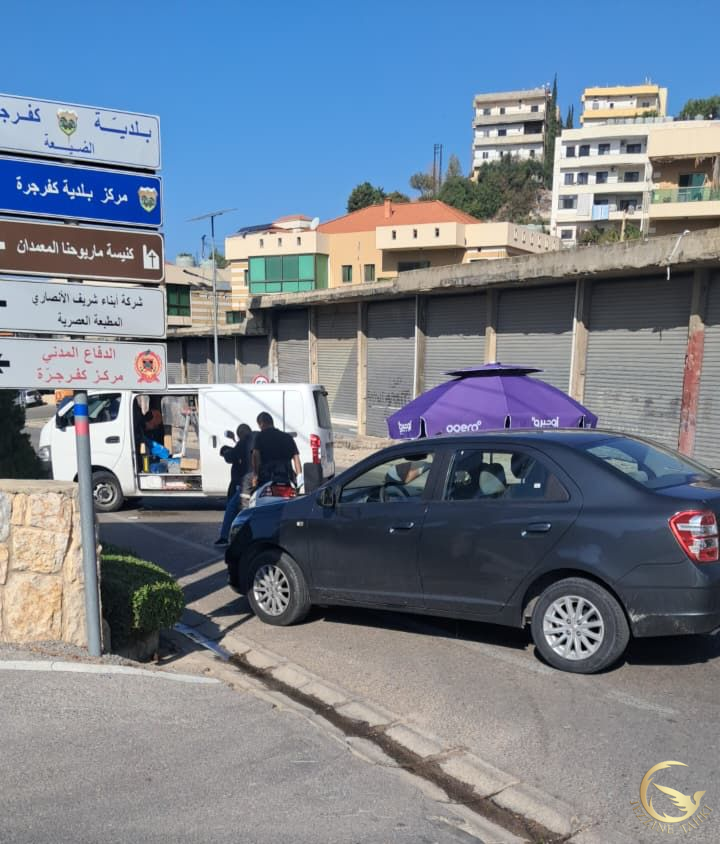 أعمال صيانة لأوجيرو على أوتوستراد صيدا-جزين محلة كفرجرة