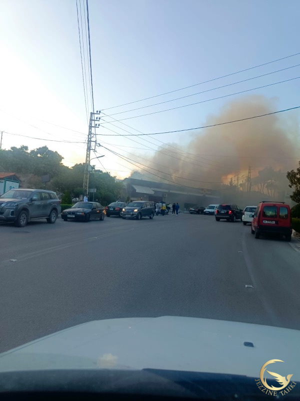 حريق كبير في مفروشات الأيوبي في كفرجرة