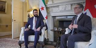 الشرع التقى الملك تشارلز وستارمر في لندن