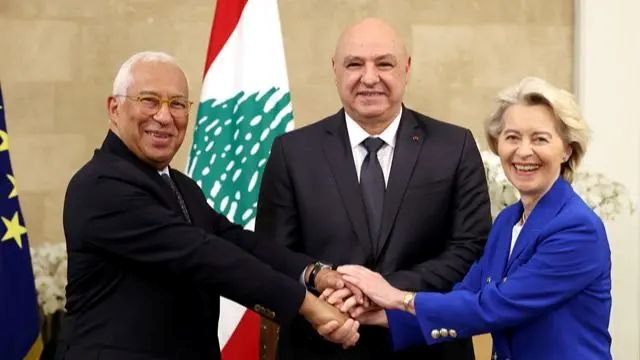 رئيس الجمهورية أجرى محادثات مع كوستا وفون دير لاين ودعا أوروبا إلى إلزام إسرائيل احترام اتفاق وقف الاعمال العدائية: عدم استقرار لبنان ينعكس سلباً على الأوروبيين وهو ما لا يرغب به احد