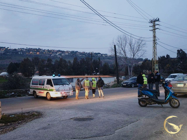 قطع طريق المرج من قبل اسعاف الرسالة بعد رسالة اخلاء قرب نبع الدردارة في الخيام