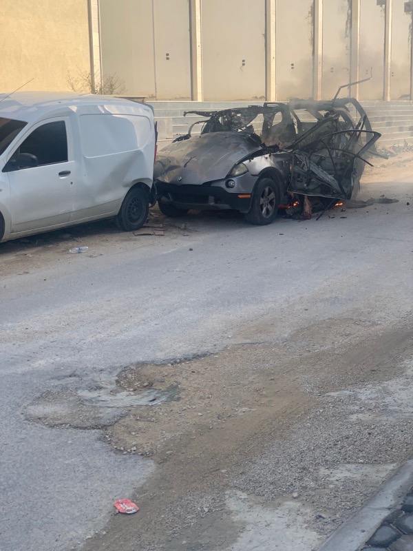 استهداف سيارة بين باريش ومعروب