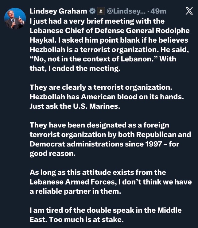 عندما أجابه لا أنهى ليندسي غراهام لقاءه برودولف هيكل