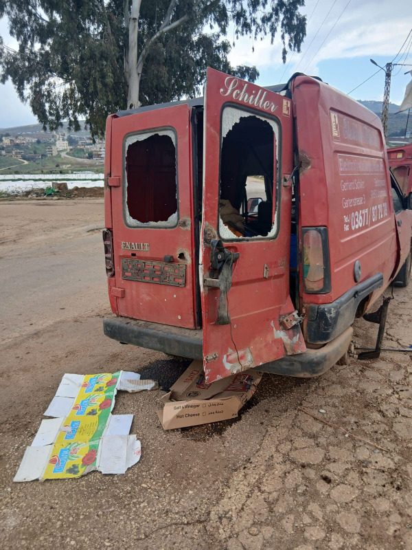 استهداف رابيد في العباسية قضاء حاصبيا