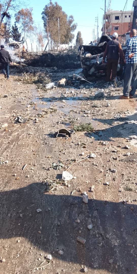 استهداف مبنى في الغارة على أطراف بلدة علي النهري