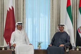 رئيس دولة الإمارات يستقبل أمير قطر ويبحث معه التطورات في المنطقة في ظل التصعيد العسكري وتداعياته على الأمن الإقليمي والدولي