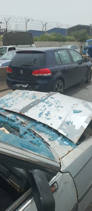 التحكم المروري: جريح نتيجة تصادم بين ٣مركبات قبل جسر خلدة باتجاه انفاق المطار