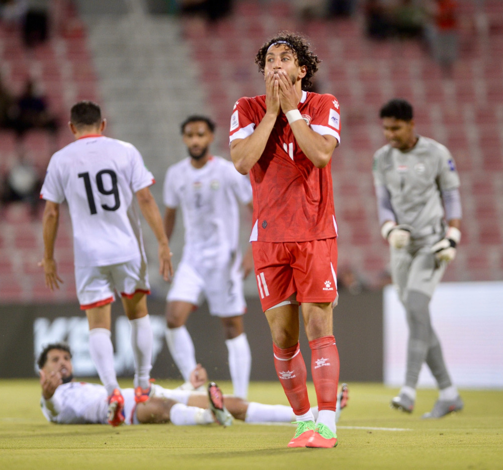 خسارة لبنان أمام اليمن 0 - 2 تبعده عن كأس آسيا 2027