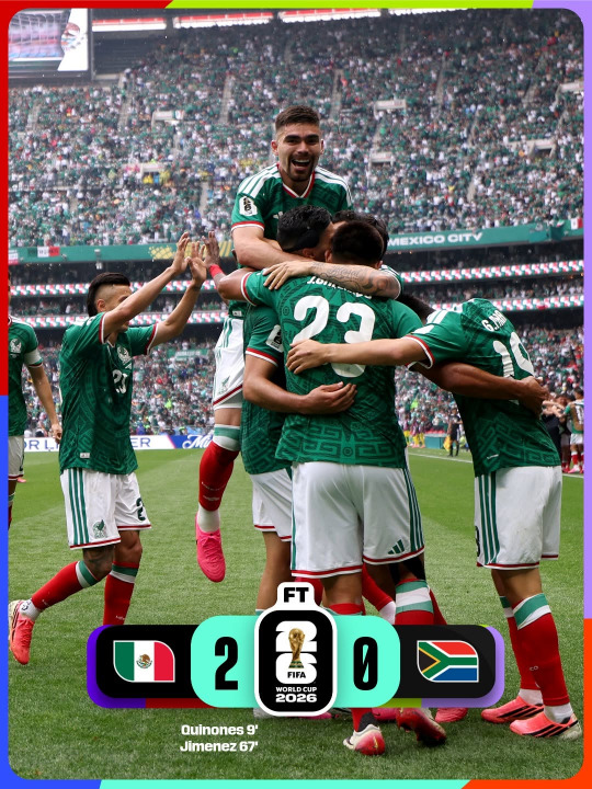 المكسيك تفتتح المونديال بفوز مستحق على جنوب أفريقيا 2-0